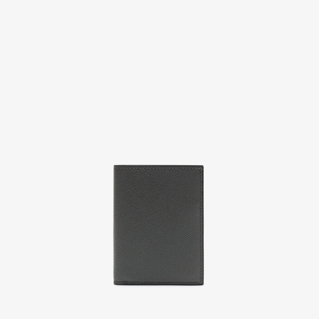 Valextra Portafoglio bifold da Donna in Pelle Grigia di Lusso | Valextra Vendita Calda