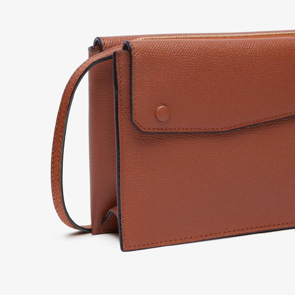 Valextra Borsa a tracolla da Donna in Pelle Marrone | Valextra Pocket Vendite Flash