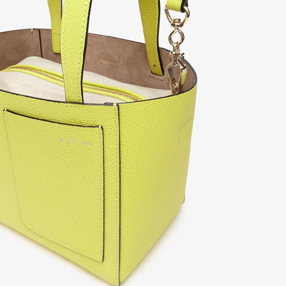 Valextra Borsa a secchiello da Donna in Pelle Gialla | Valextra Soft Negozio