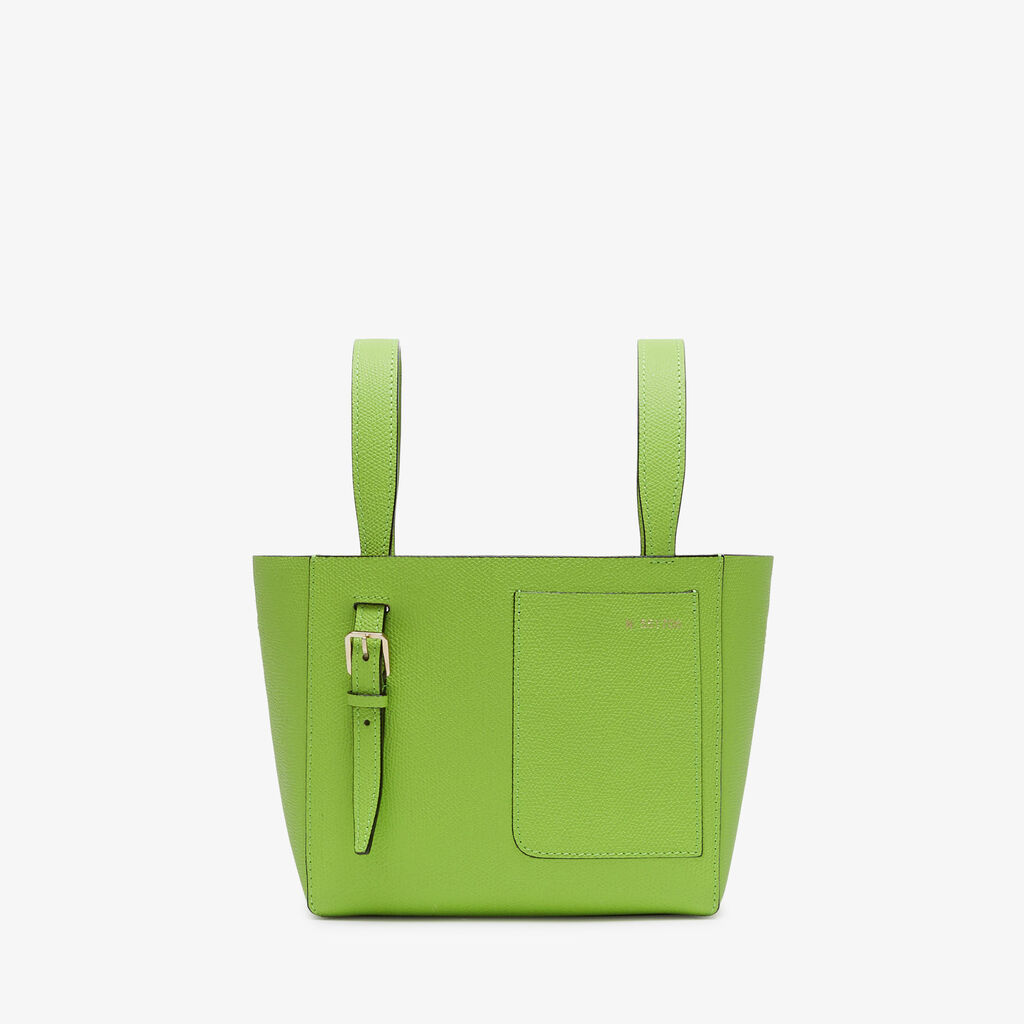 Valextra Borsa a secchiello da Donna in Pelle Verde | Valextra Soft Nuova