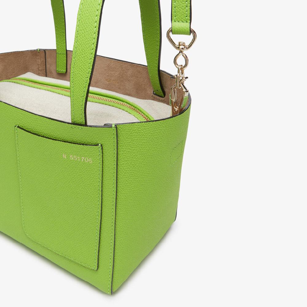 Valextra Borsa a secchiello da Donna in Pelle Verde | Valextra Soft Nuova