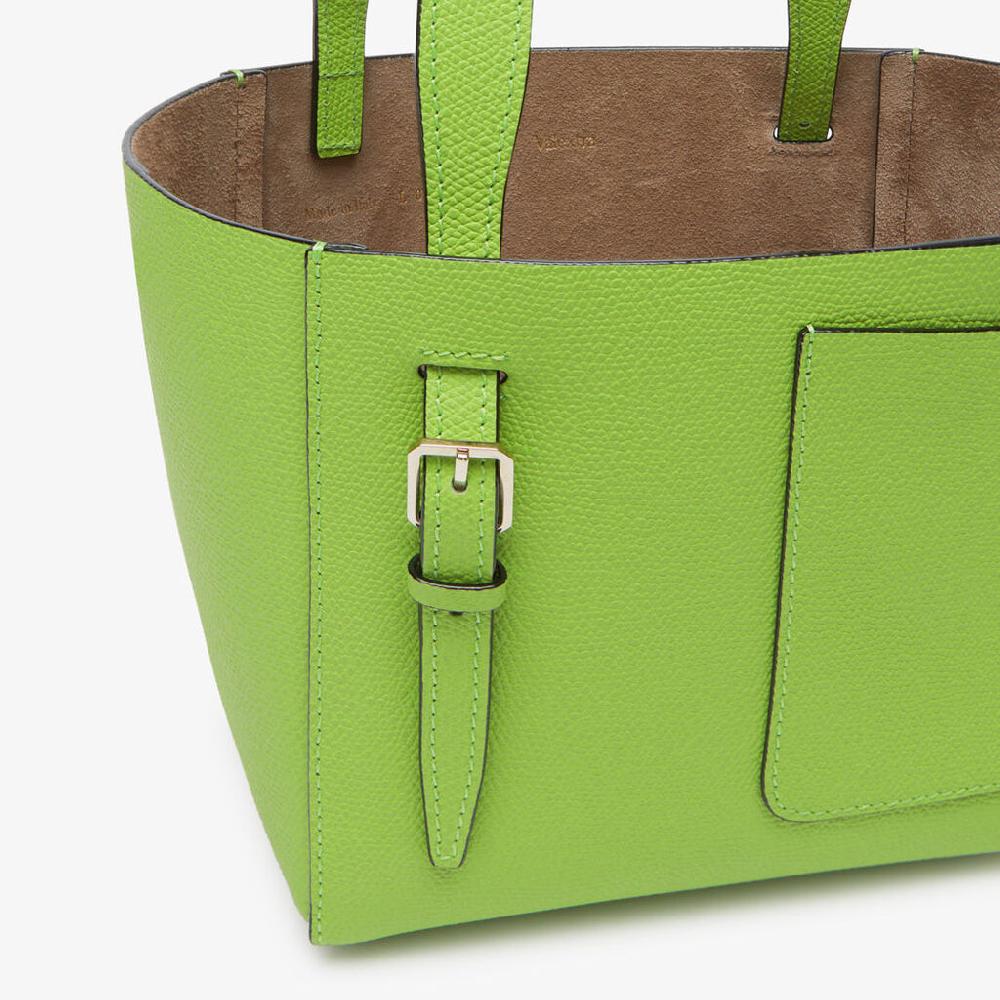 Valextra Borsa a secchiello da Donna in Pelle Verde | Valextra Soft Nuova