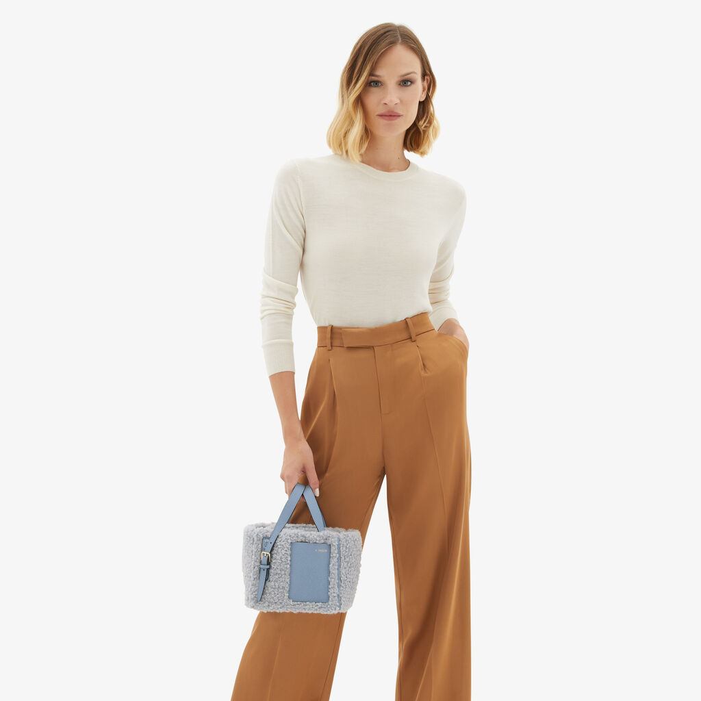 Valextra Borsa a secchiello da Donna Azzurra di Lusso | Valextra Soft Moda