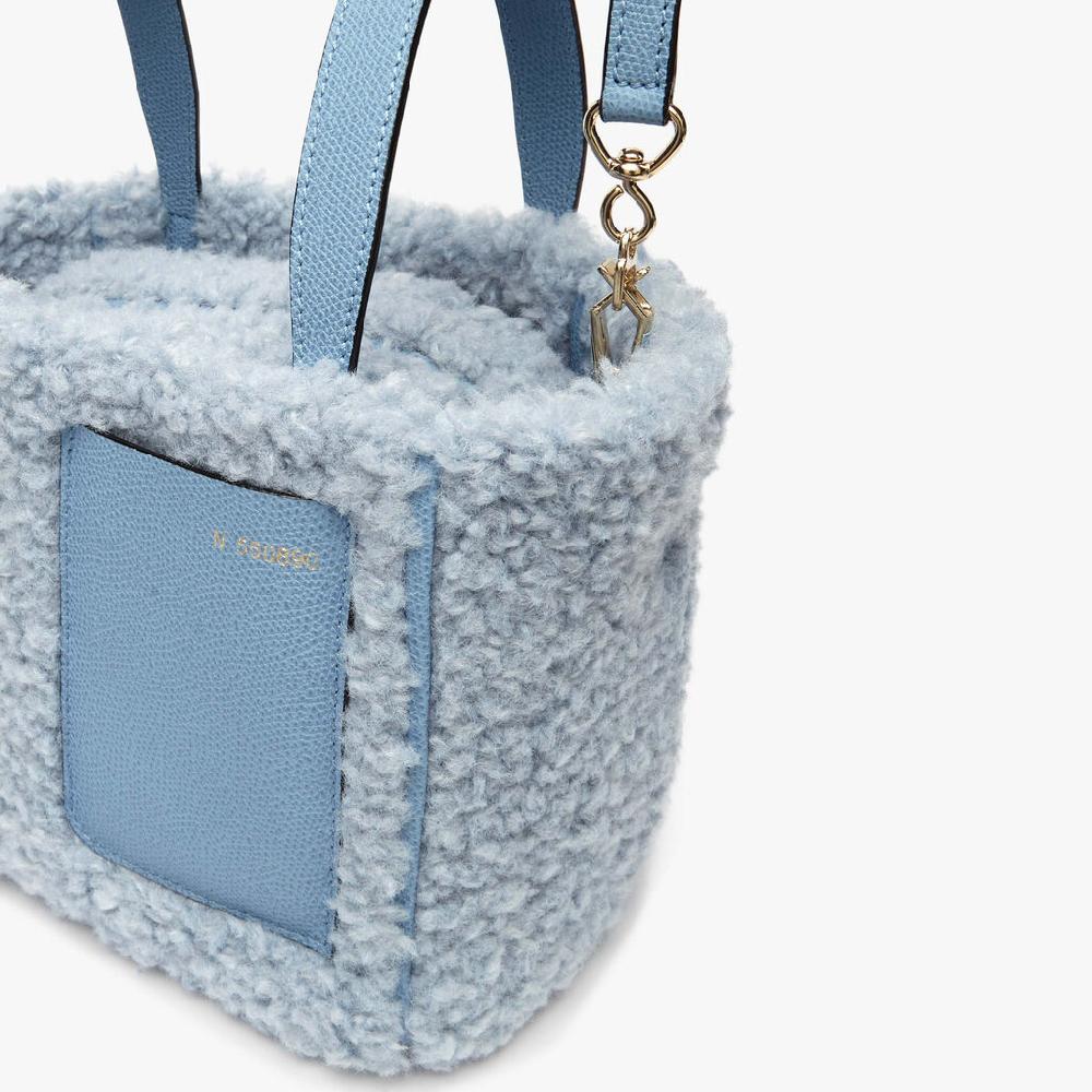 Valextra Borsa a secchiello da Donna Azzurra di Lusso | Valextra Soft Moda