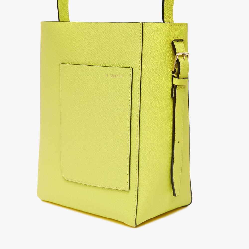 Valextra Borsa a secchiello da Donna Mini Gialla di Lusso | Valextra Soft Sconto di tempo limitato