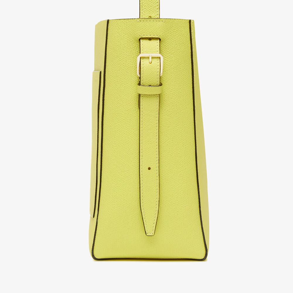 Valextra Borsa a secchiello da Donna Mini Gialla di Lusso | Valextra Soft Sconto di tempo limitato