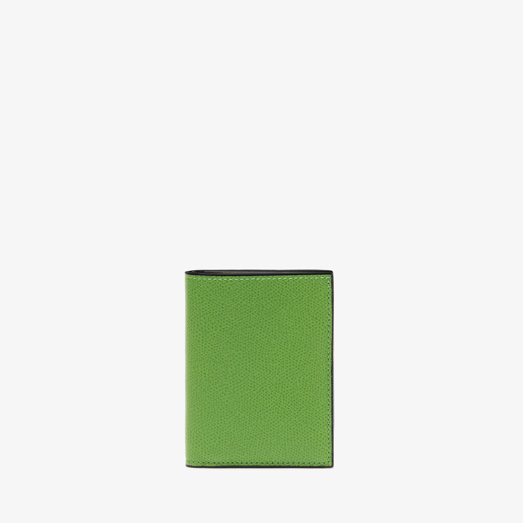 Valextra Portafoglio bifold di Lusso in Pelle Verde | Valextra Prezzo di fabbrica