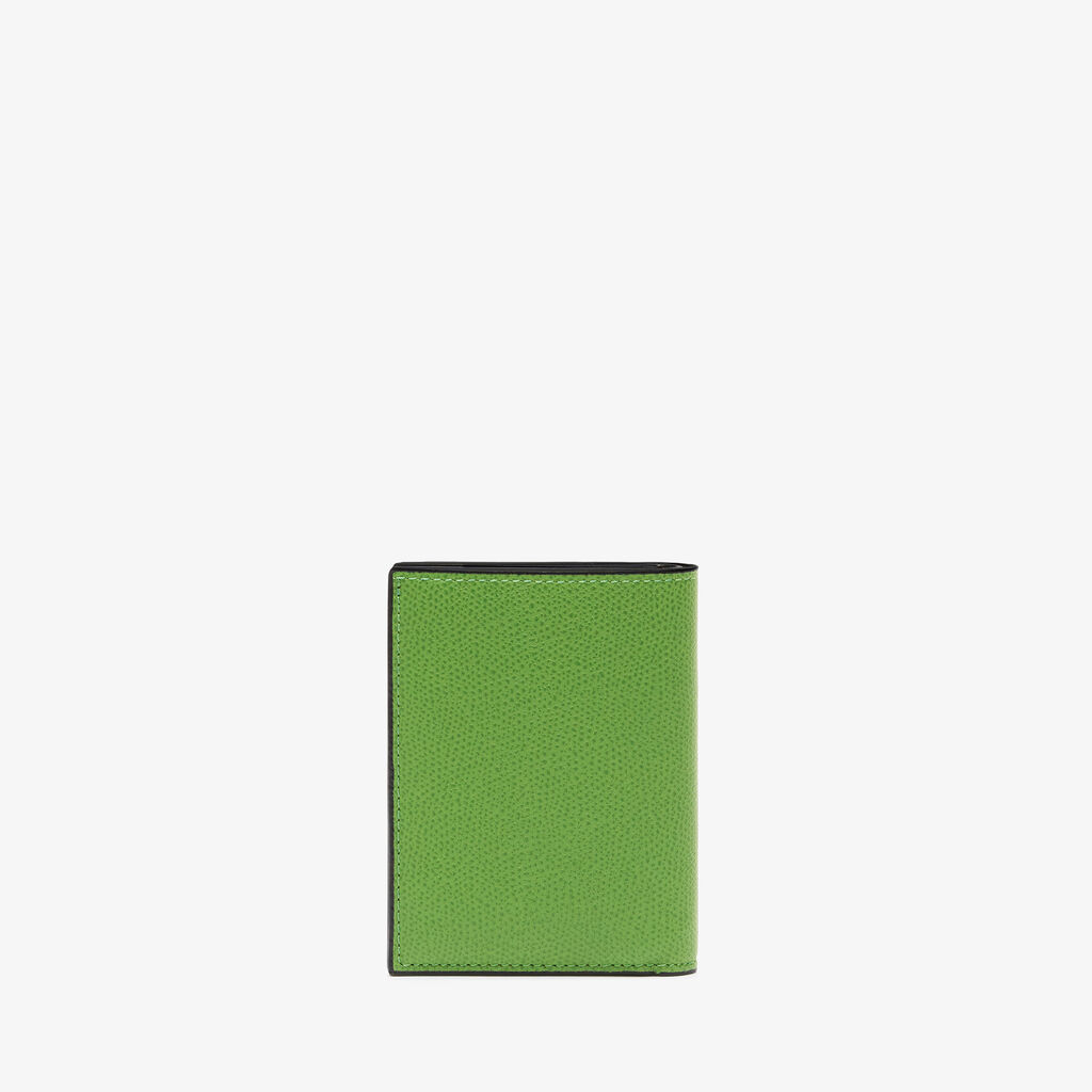 Valextra Portafoglio bifold di Lusso in Pelle Verde | Valextra Prezzo di fabbrica