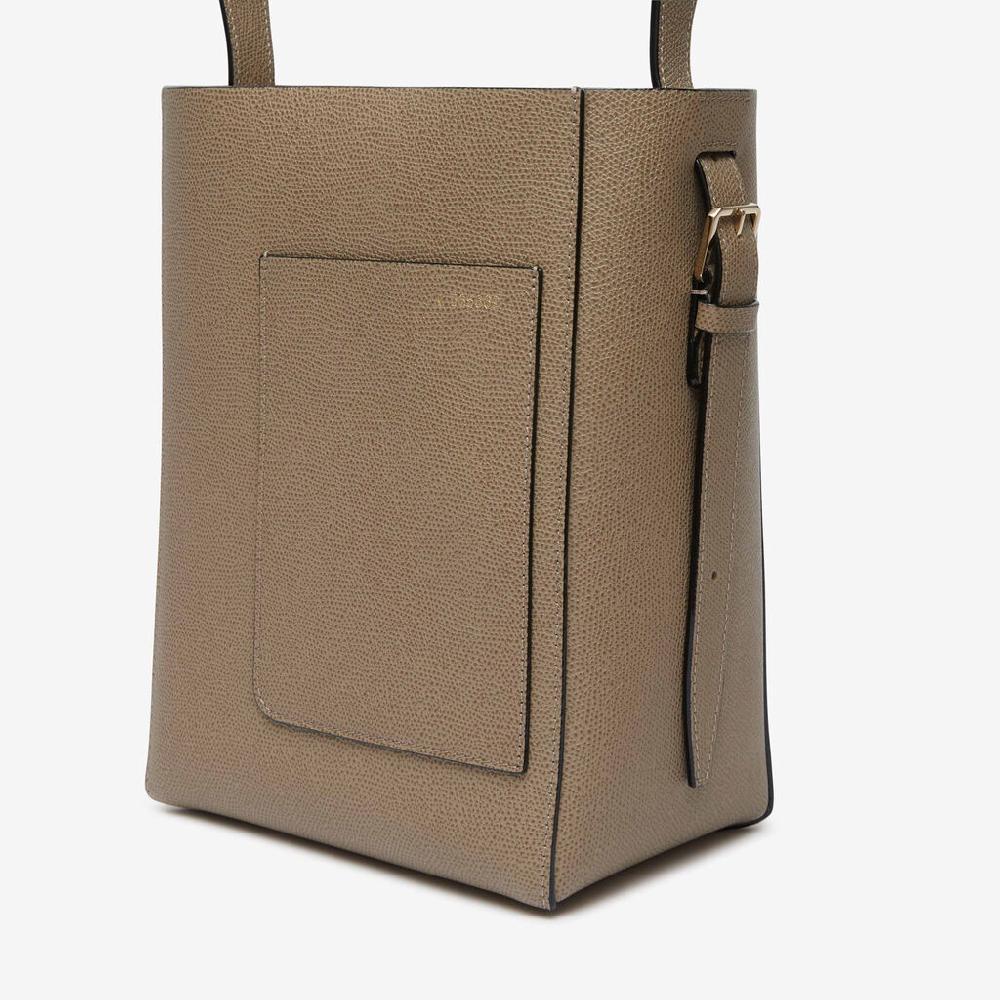 Valextra Borsetta a secchiello da Donna in Pelle Marrone | Valextra Soft Flash Sale