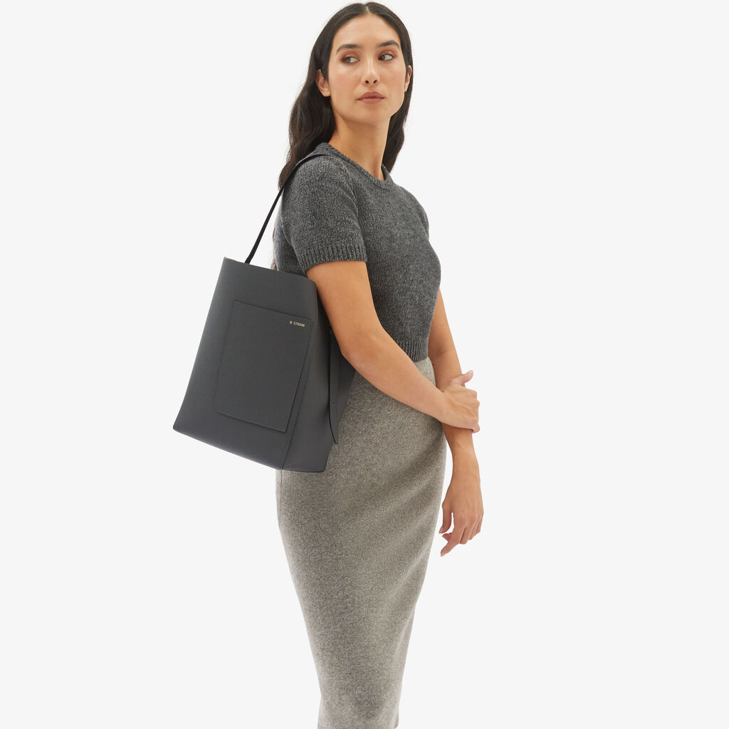 Valextra Borsa a secchiello da Donna Media in Pelle Grigia | Valextra Soft Shopping online