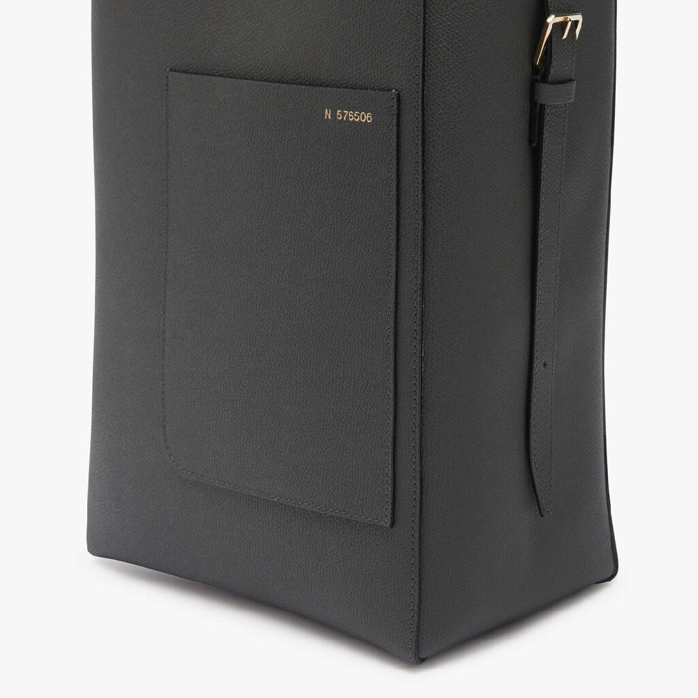 Valextra Borsa a secchiello da Donna Media in Pelle Grigia | Valextra Soft Shopping online