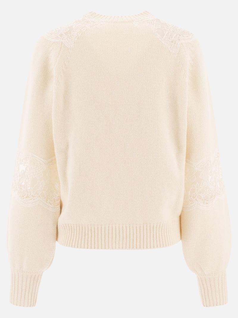 ﻿Vietti Elie Saab Maglione con inserti in pizzo In Linea