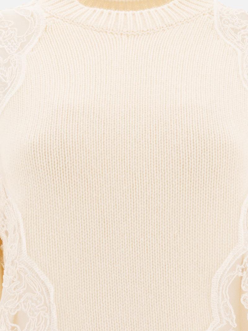 ﻿Vietti Elie Saab Maglione con inserti in pizzo In Linea