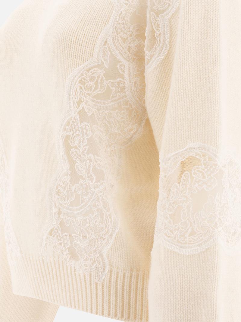 ﻿Vietti Elie Saab Maglione con inserti in pizzo In Linea