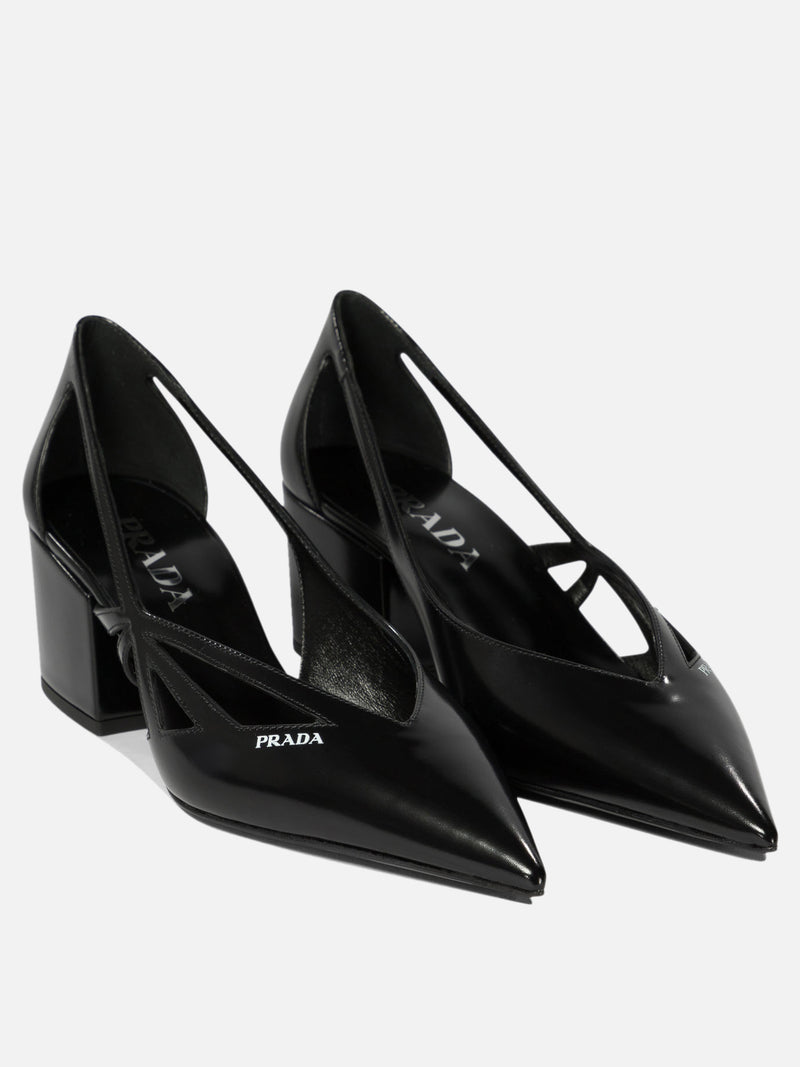Vietti Prada Décolleté cut-out in pelle spazzolata In Saldo