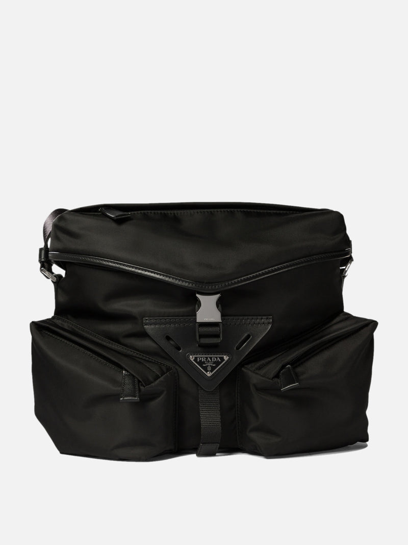 Vietti Prada Borsa con tracolla in Re-Nylon e pelle Presa