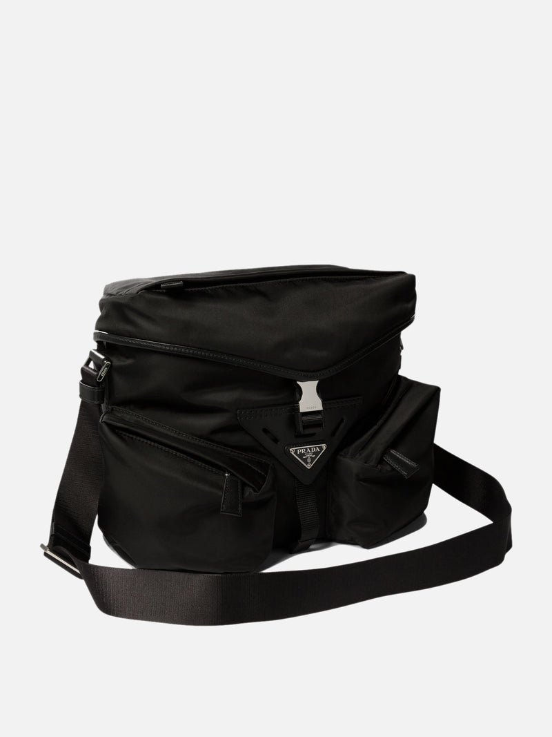 Vietti Prada Borsa con tracolla in Re-Nylon e pelle Presa