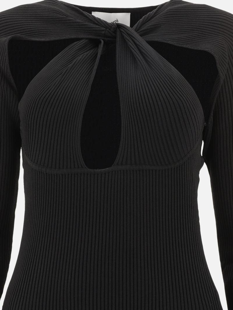 Vietti Coperni Abito a coste con cut-out "Twisted" Negozio