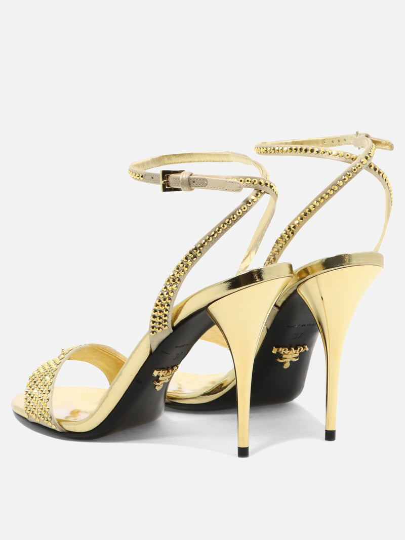 Vietti Prada Sandali in raso con cristalli Latest fashion
