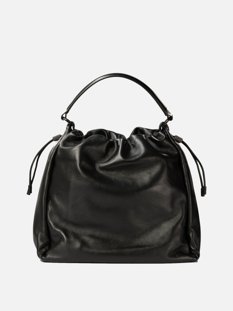 Vietti Brunello Cucinelli Borsa bucket in pelle Soft con monile Fino al 65% di sconto