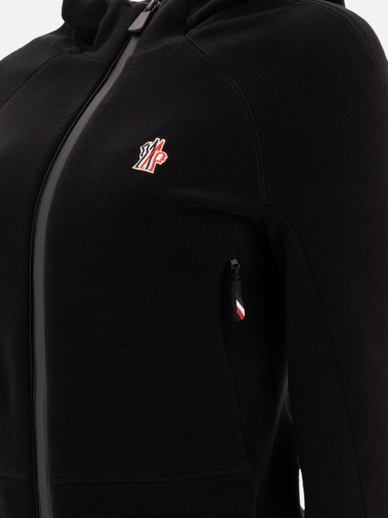Vietti Moncler Grenoble Giacca in pile con cappuccio e zip Online Outlet