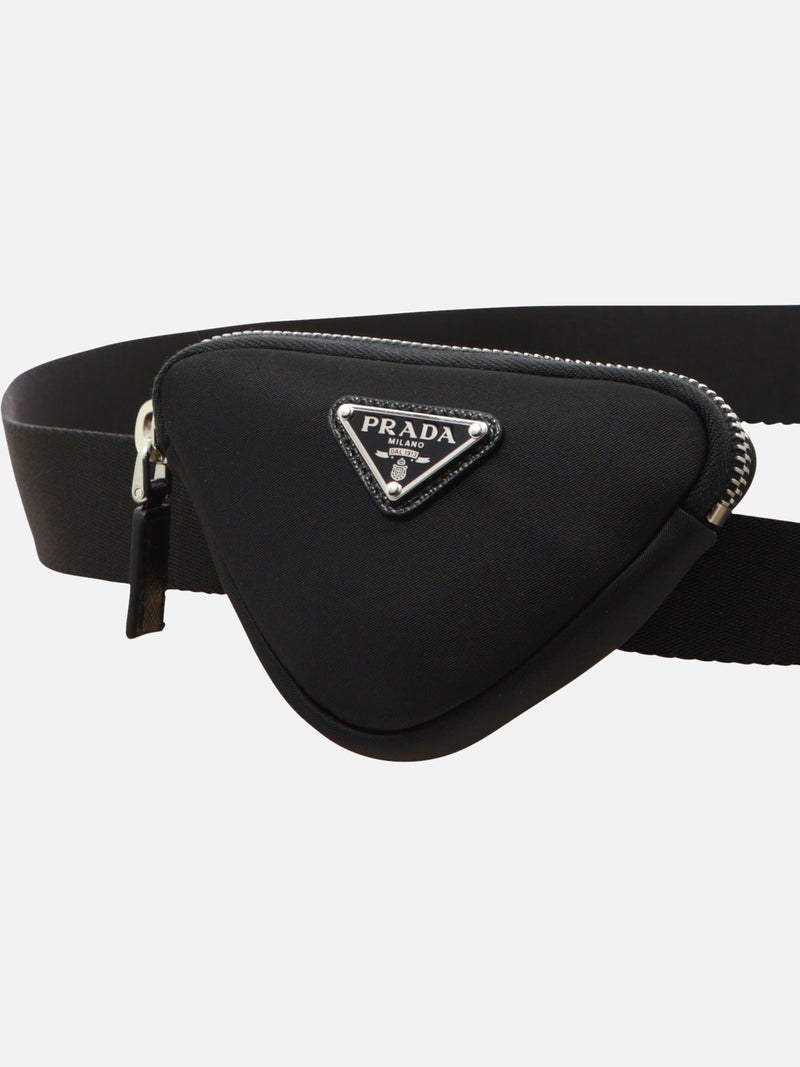 Vietti Prada Cintura con pouch in Re-Nylon Vendita Economica