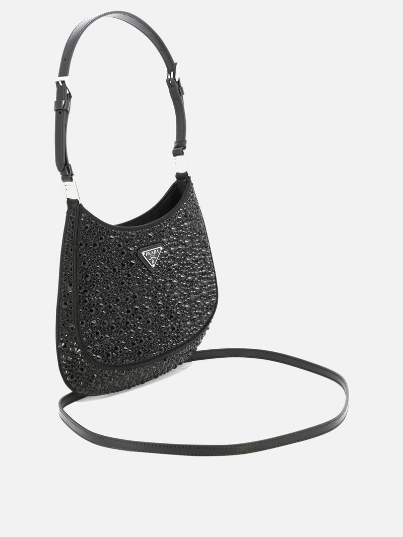 Vietti Prada Borsa "Prada Cleo" in raso con cristalli Officina