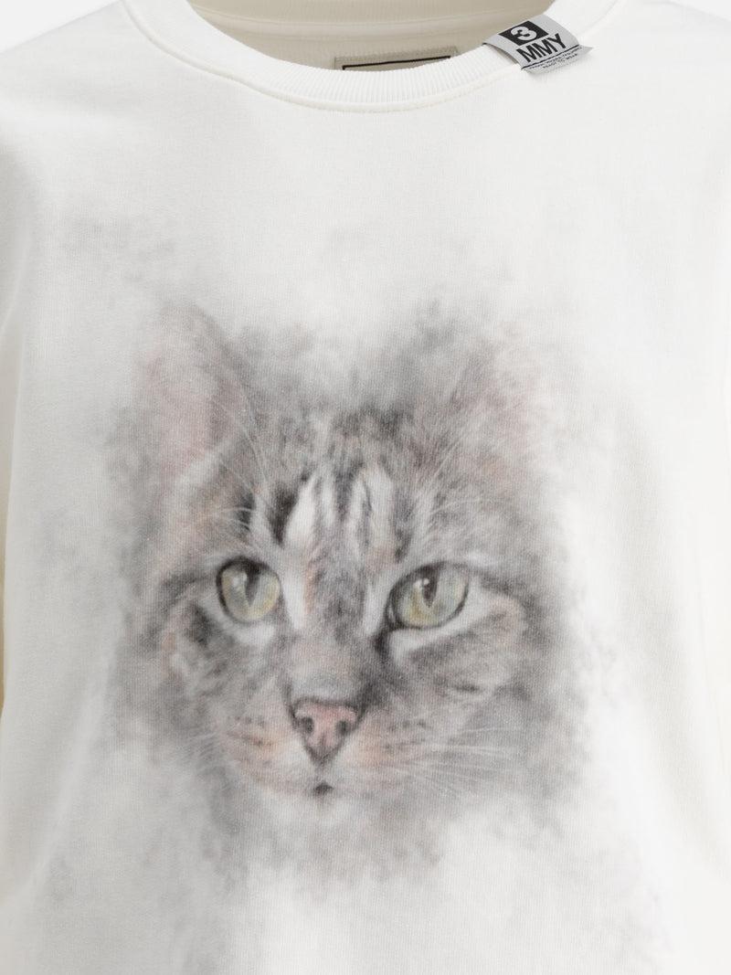 Vietti Maison Mihara Yasuhiro Felpa con stampa gatto Vendita calda