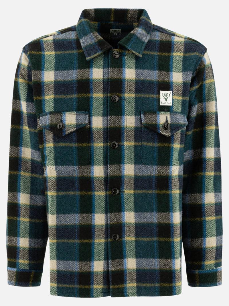 Vietti South2 West8 Camicia in lana melton "Smokey" Latest fashion