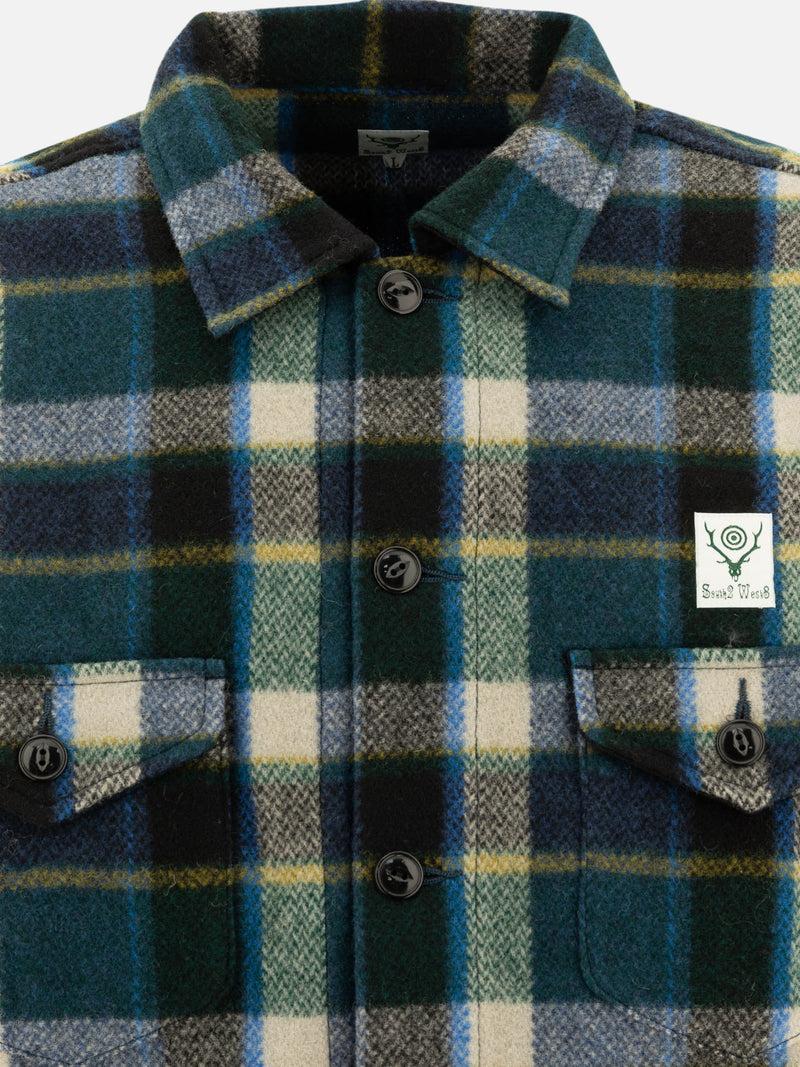 Vietti South2 West8 Camicia in lana melton "Smokey" Latest fashion