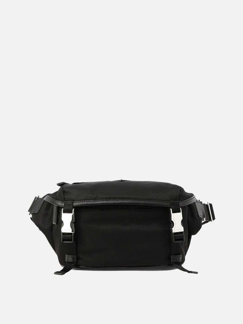Vietti Prada Borsa a spalla in Re-Nylon e Saffiano