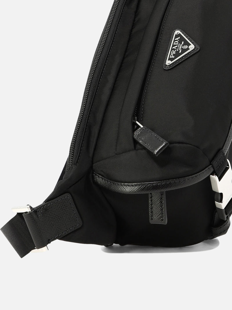 Vietti Prada Borsa a spalla in Re-Nylon e Saffiano Lightning offer