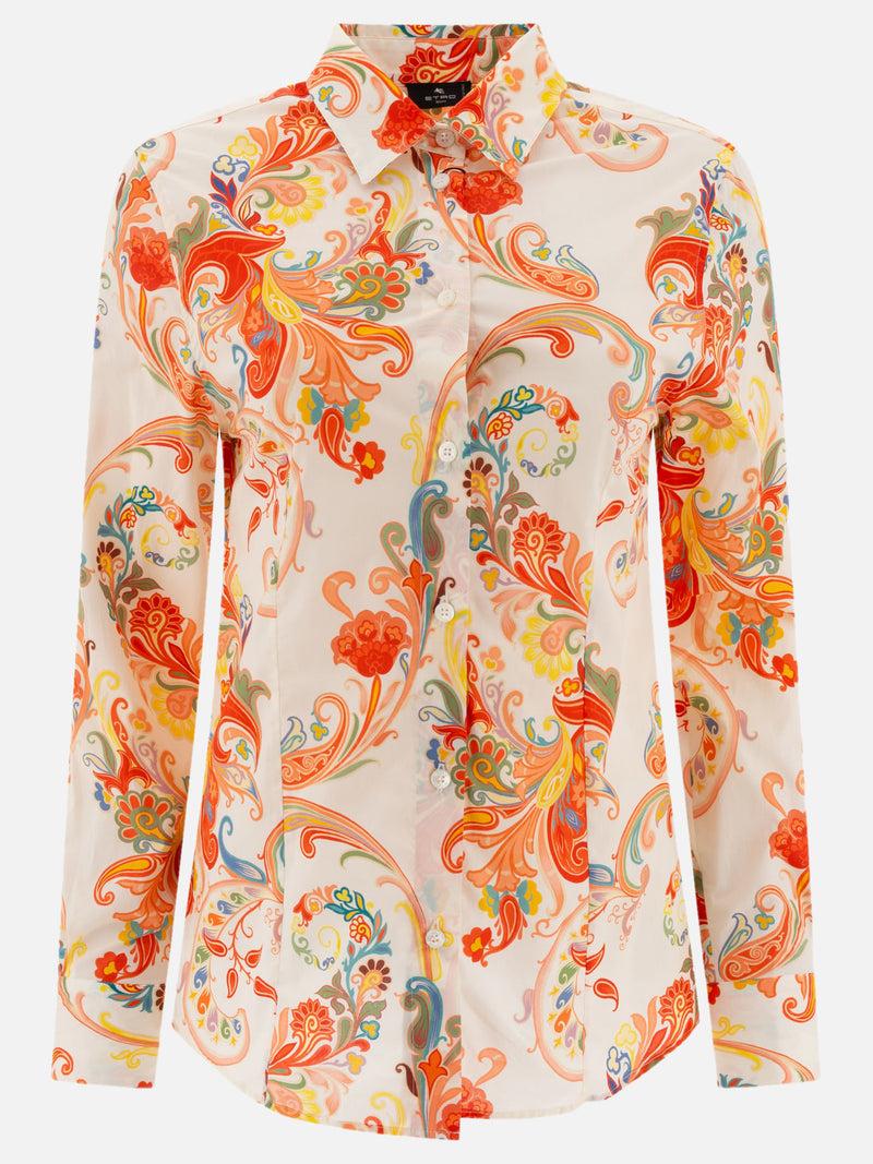 Vietti Etro Camicia in popeline con stampa Paisley