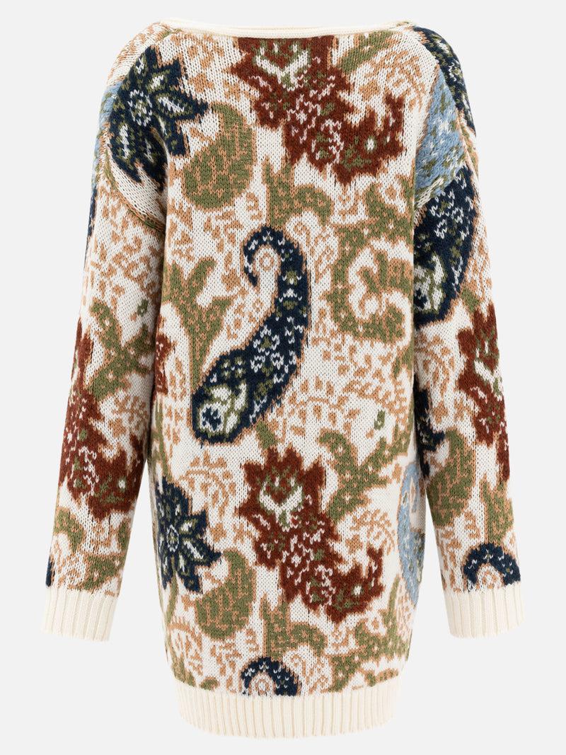 Vietti Etro Maxi cardigan in maglia jacquard Offerta