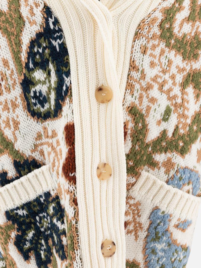 Vietti Etro Maxi cardigan in maglia jacquard Offerta