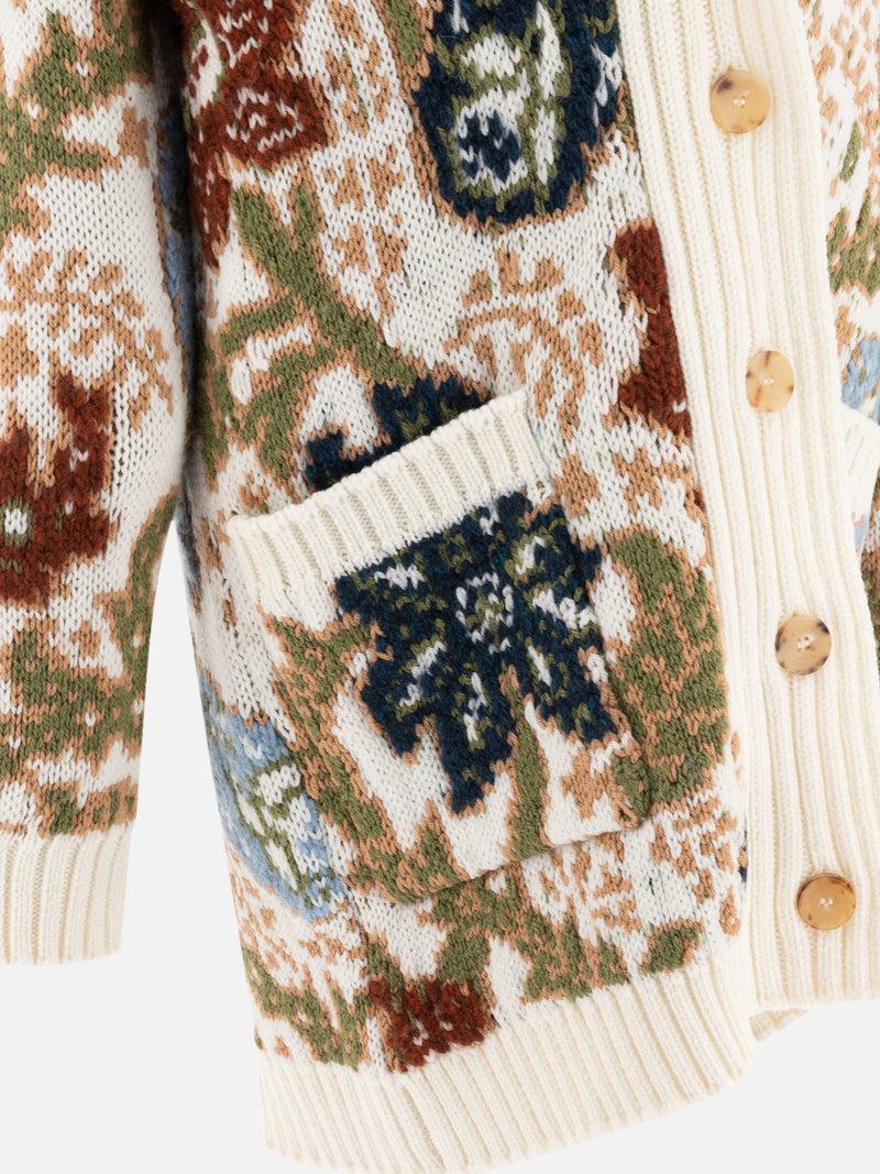 Vietti Etro Maxi cardigan in maglia jacquard Offerta