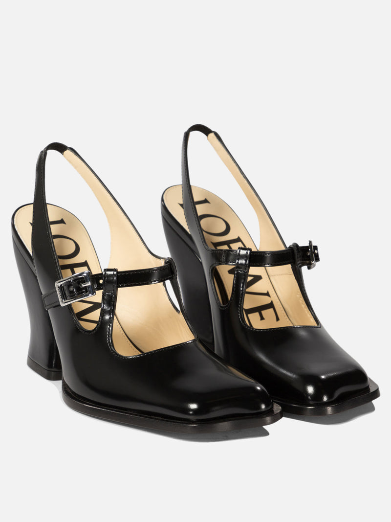 Vietti Loewe Décolleté slingback "Onda" in pelle di vitello spazzolata Saldi
