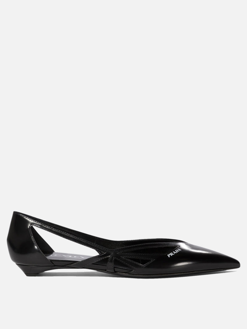 Vietti Prada Ballerine cut-out in pelle spazzolata I Più Venduti