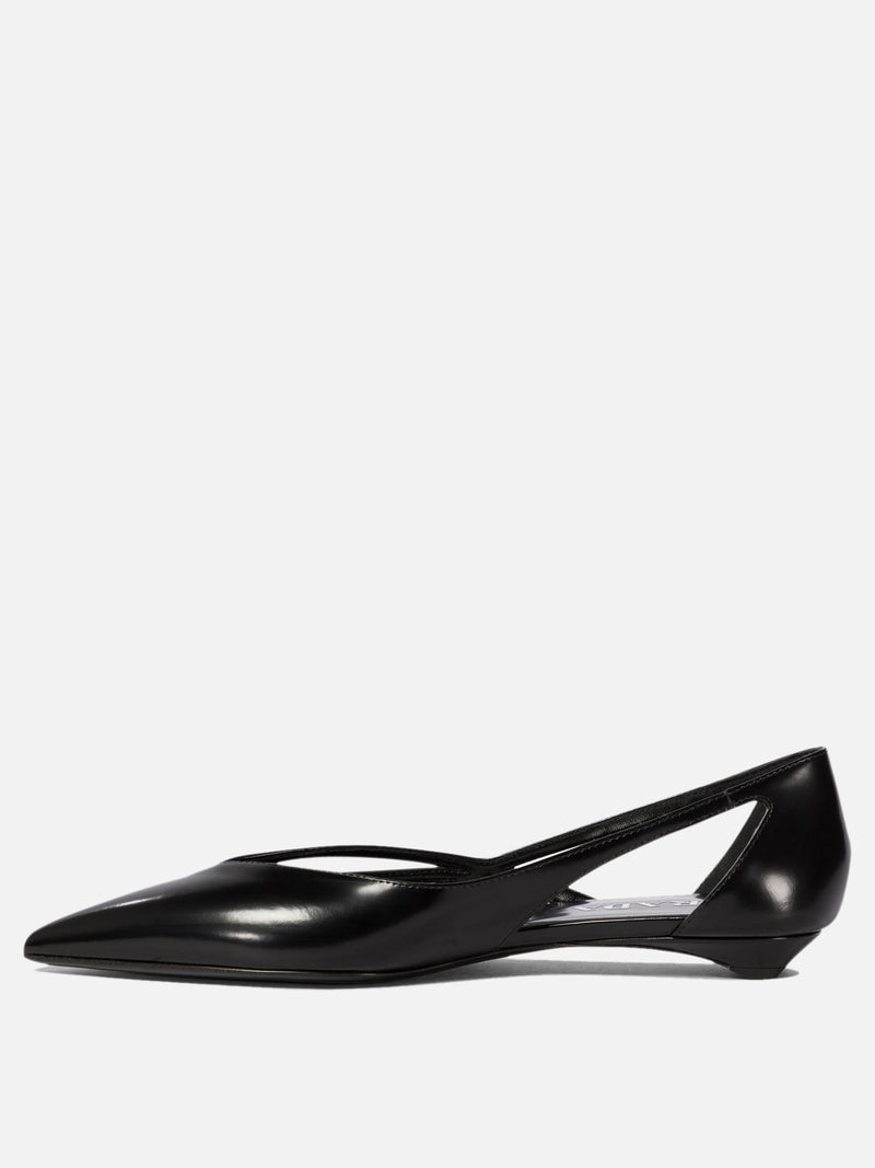 Vietti Prada Ballerine cut-out in pelle spazzolata I Più Venduti
