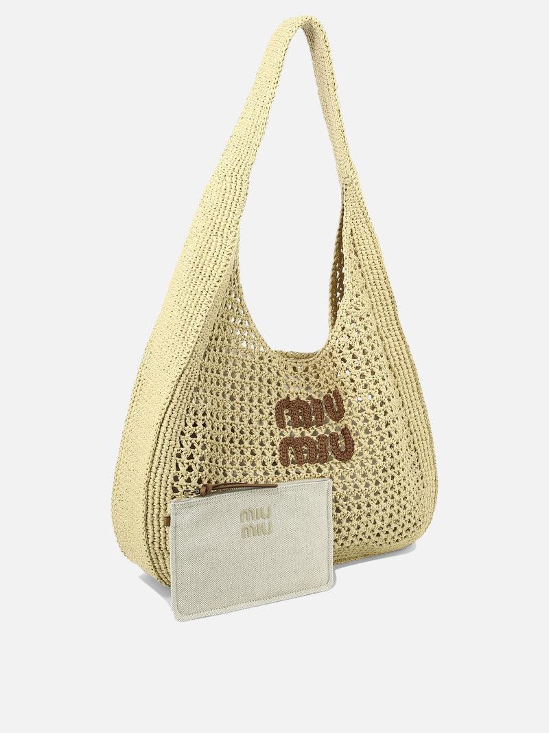 Vietti Miu Miu Borsa a spalla crochet con logo Smaltimento dello stoccaggio