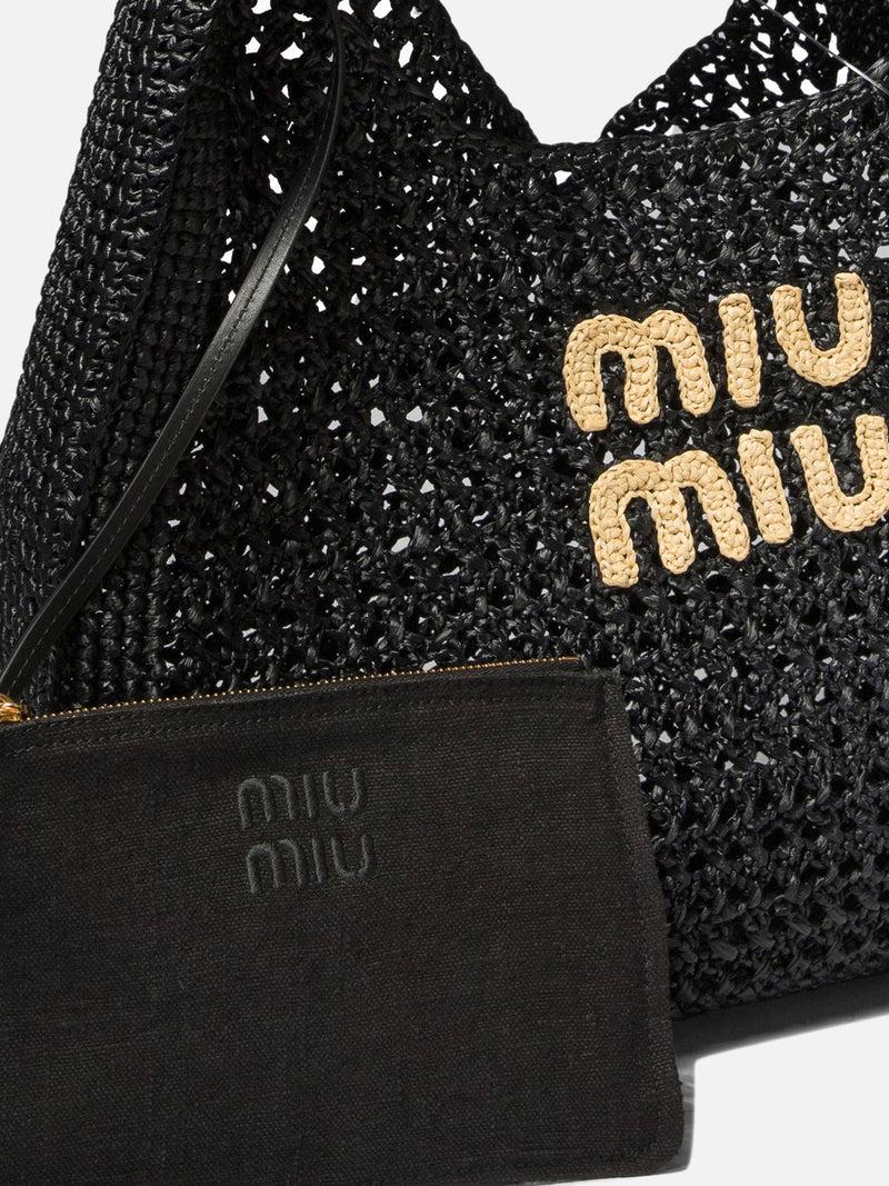 Vietti Miu Miu Borsa a spalla crochet con logo Vendita calda