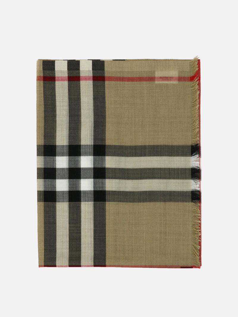Vietti Burberry Sciarpa in lana e seta Check Trasporto libero internazionale