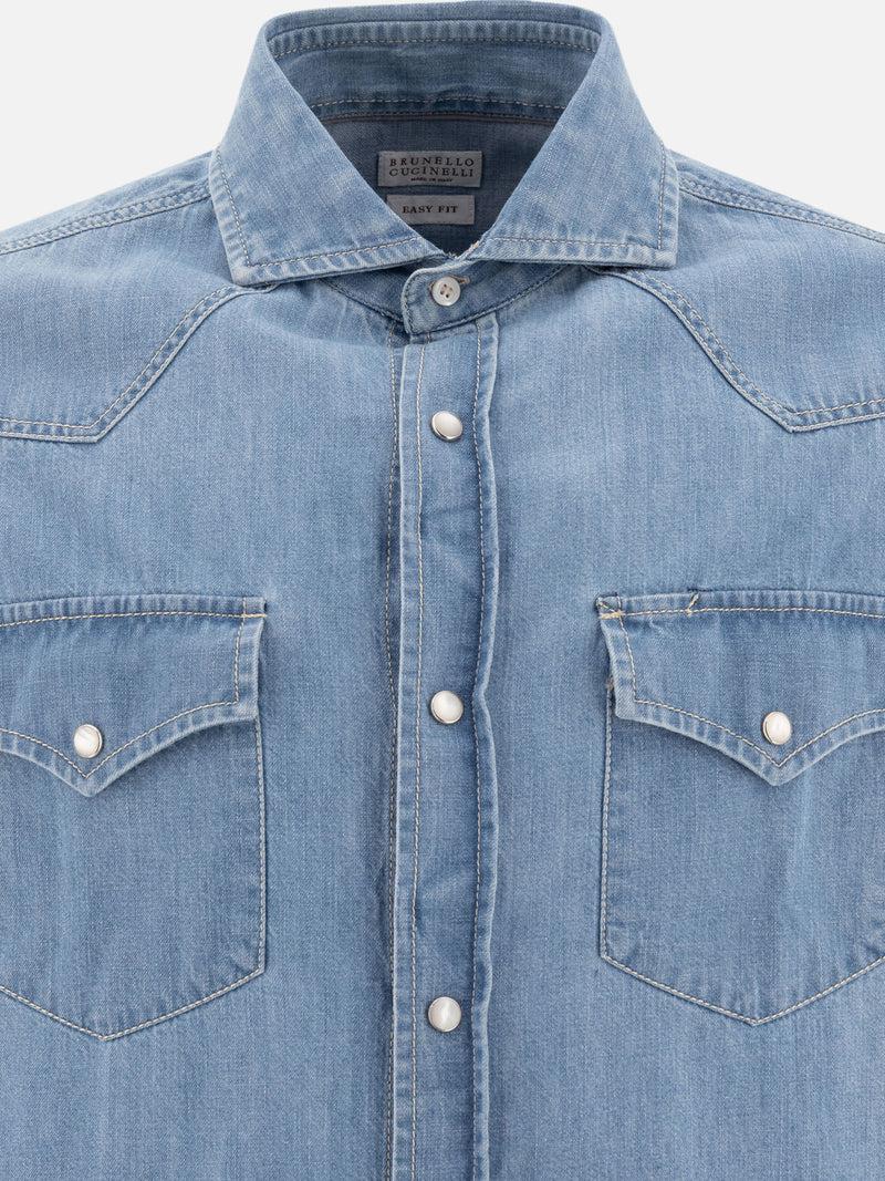 Vietti Brunello Cucinelli Camicia in denim stile western Cyber Monday