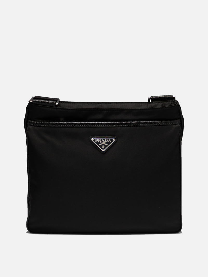 Vietti Prada Borsa con tracolla in Re-Nylon e Saffiano