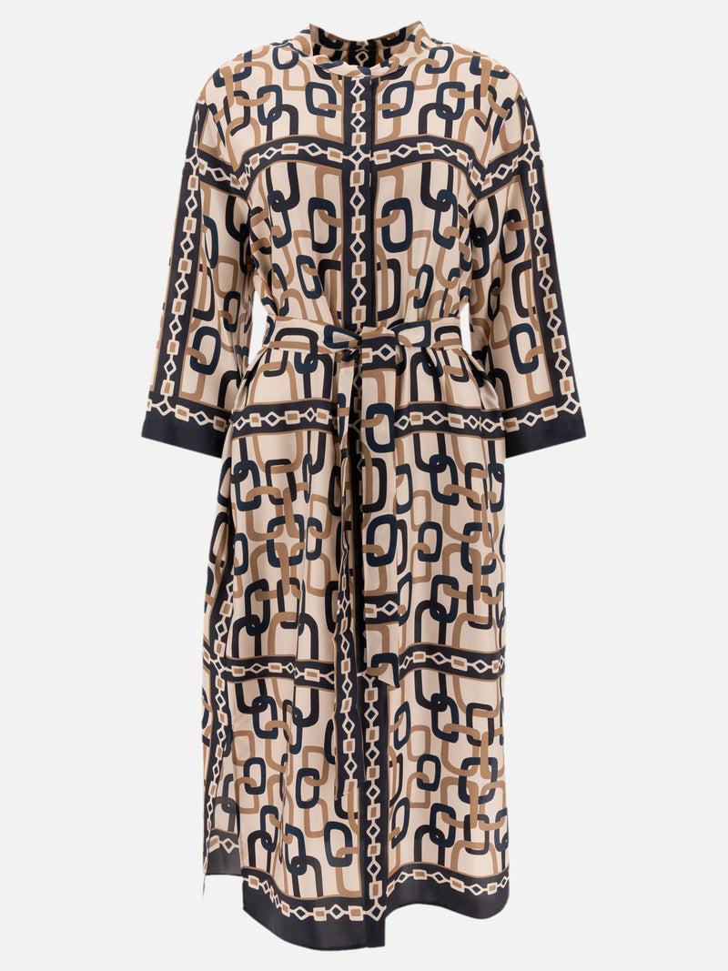 Vietti Max Mara Timeless Abito in twill di seta stampata