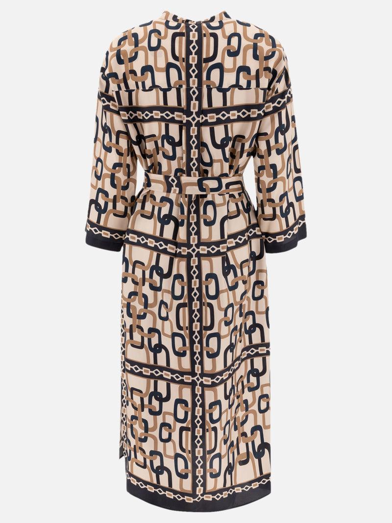 Vietti Max Mara Timeless Abito in twill di seta stampata Duty-free