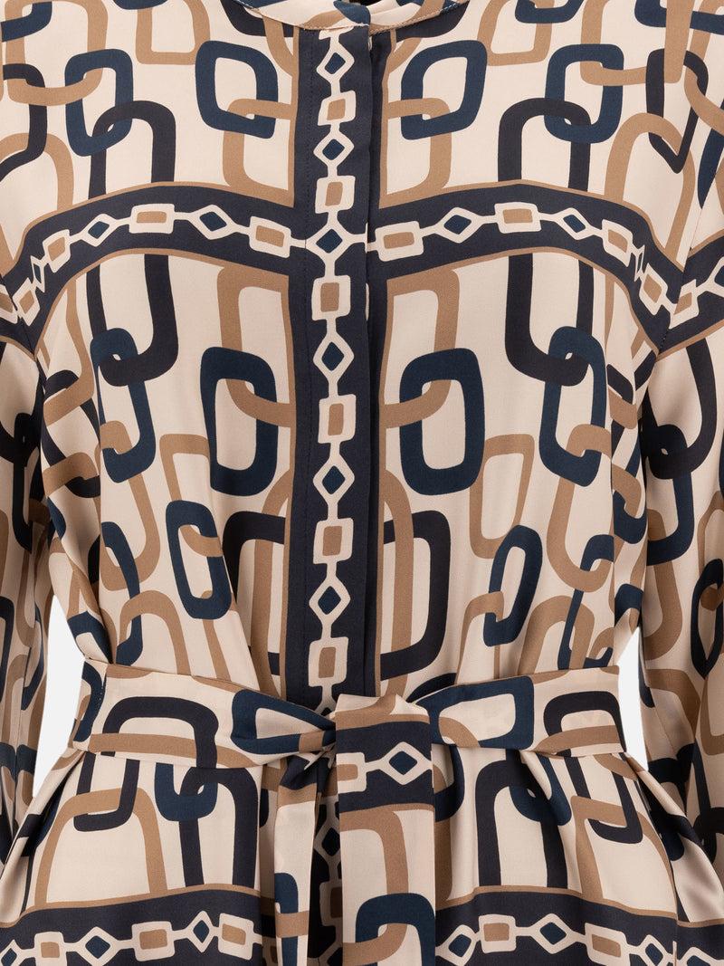 Vietti Max Mara Timeless Abito in twill di seta stampata Duty-free