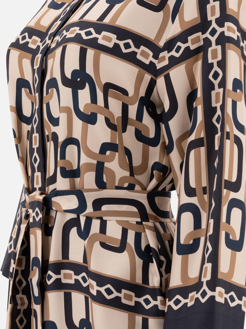 Vietti Max Mara Timeless Abito in twill di seta stampata Duty-free