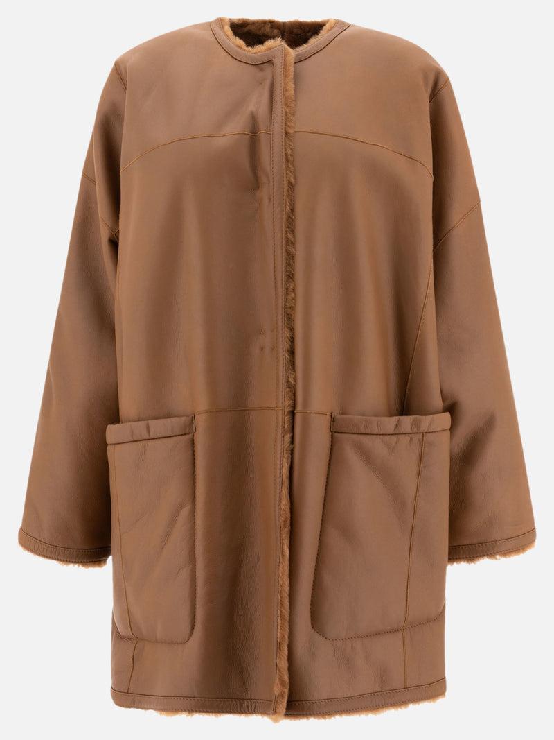 Vietti Max Mara Atelier Cappotto reversibile in shearling Lacon Sconti questo mese