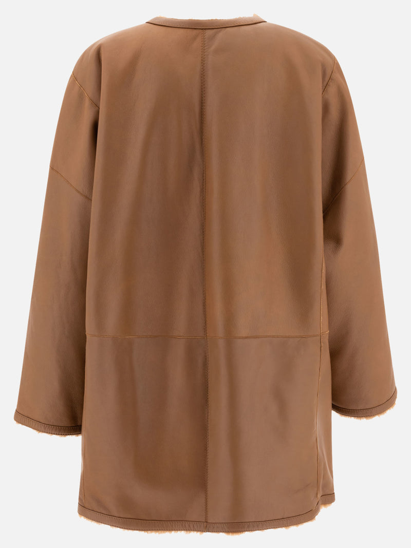 Vietti Max Mara Atelier Cappotto reversibile in shearling Lacon Sconti questo mese